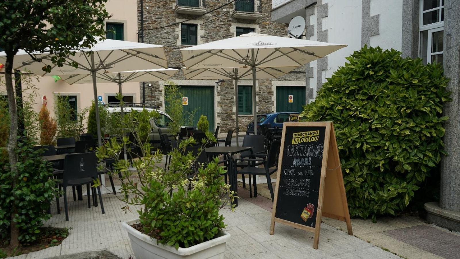 Pension Castro Parrillada Samos Buitenkant foto